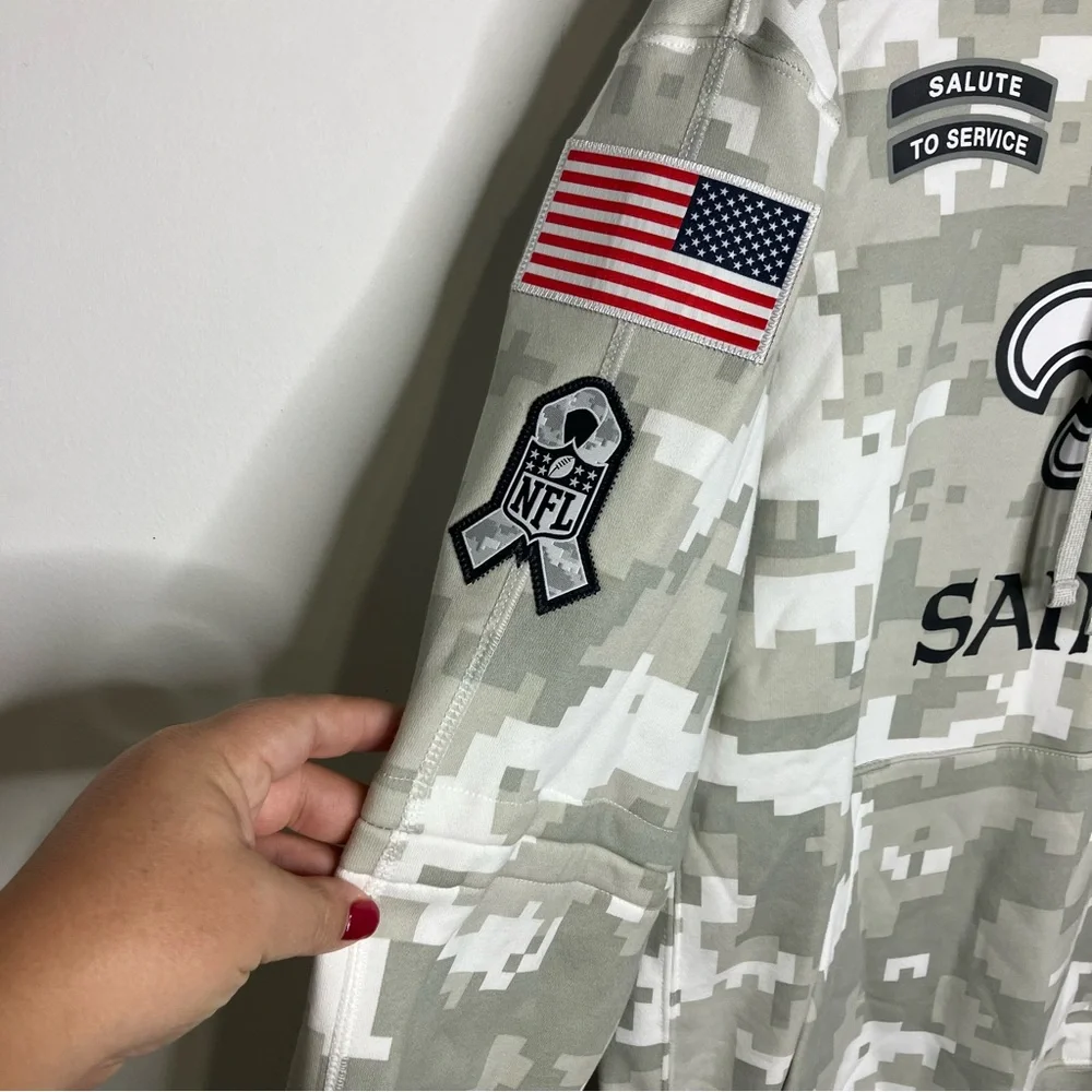 Nike NFL team apparel Saints salute to service camouflage hoodie mens size small